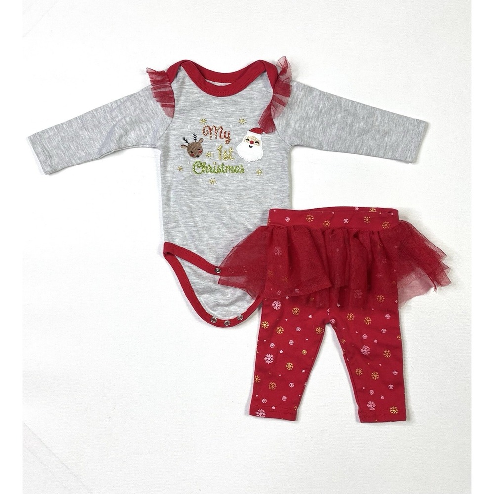 Emporio Baby Shirt & Pants 3-6 Months My 1st Christmas Santa Baby